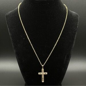 Elegant Gold filled Cross Pendant Necklace